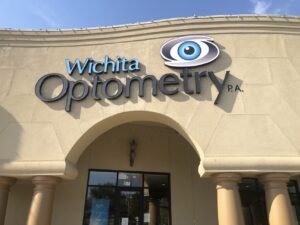 Front of optometry office in Wichita, Kansas.
